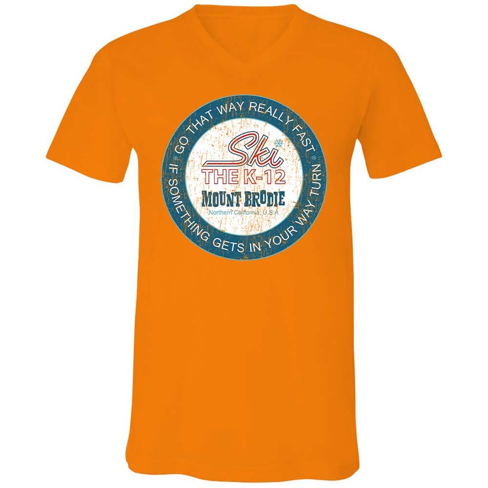 Unisex V-Neck T-Shirt - A9GUBAWB - Orange - 7