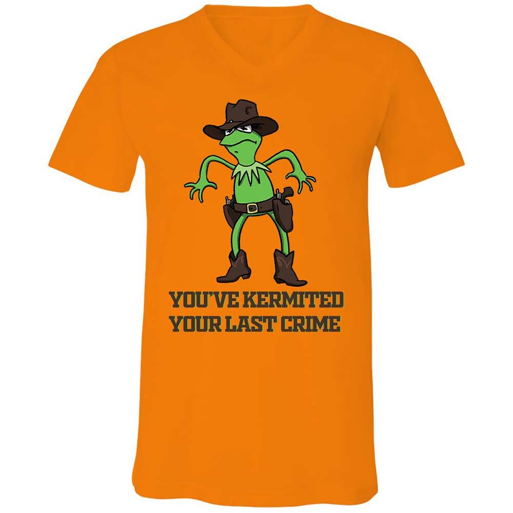 Unisex V-Neck T-Shirt - ZUWTAX6N - Orange - 7