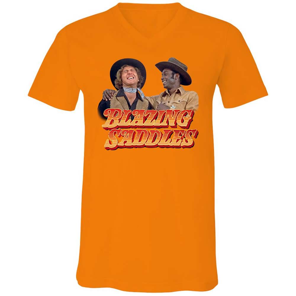 Unisex V-Neck T-Shirt - MMVHQPFW - Orange - 7