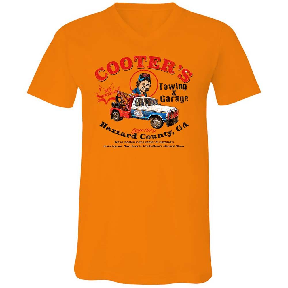 Unisex V-Neck T-Shirt - C16JXMKQ - Orange - 7