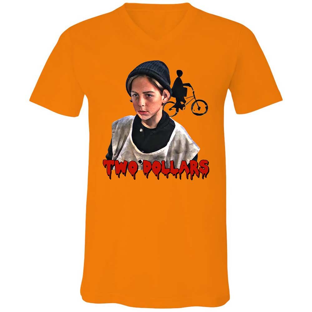 Unisex V-Neck T-Shirt - Z2UPECGS - Orange - 7