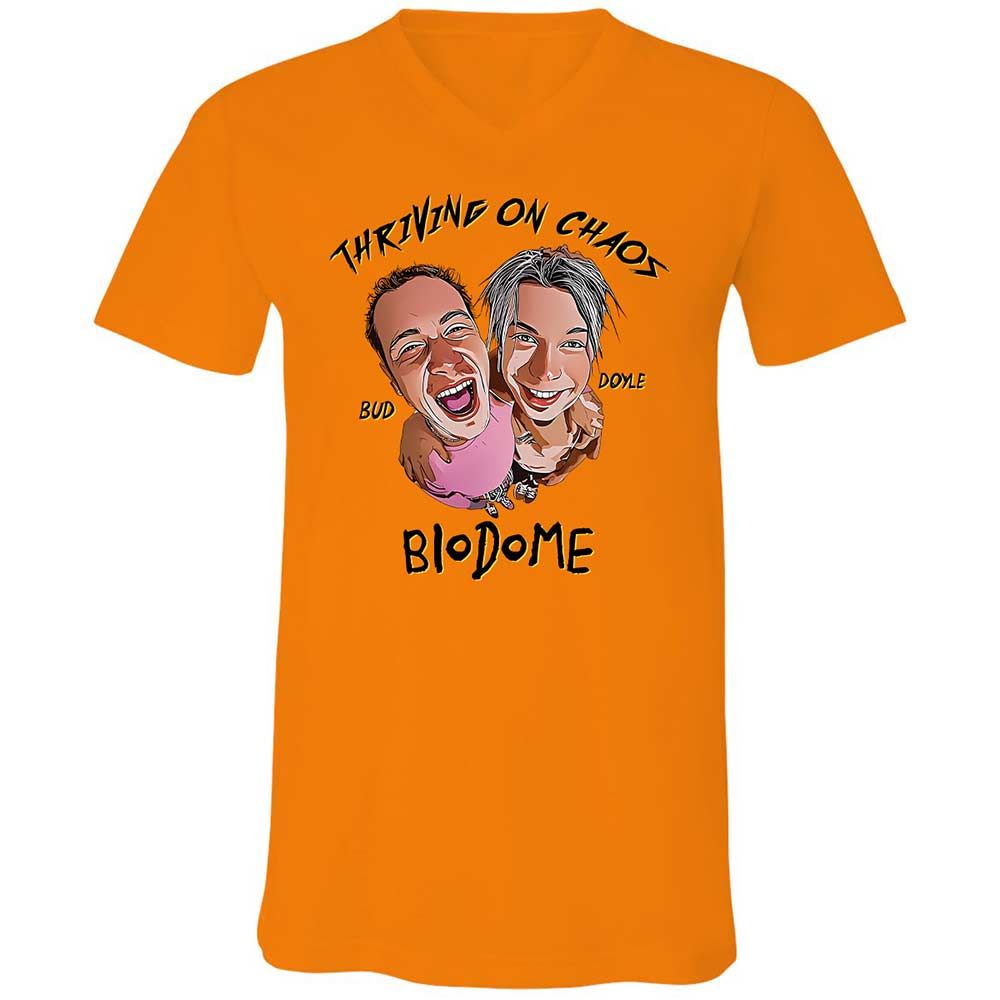 Unisex V-Neck T-Shirt - AZARFM85 - Orange - 7