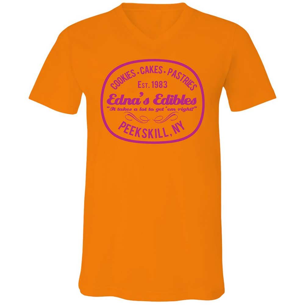 Unisex V-Neck T-Shirt - KAC9GSKU - Orange - 7