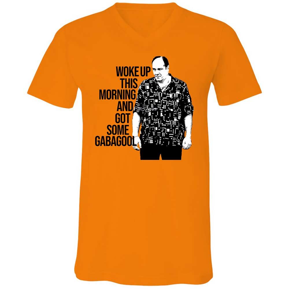 Unisex V-Neck T-Shirt - MNQF1C4G - Orange - 7
