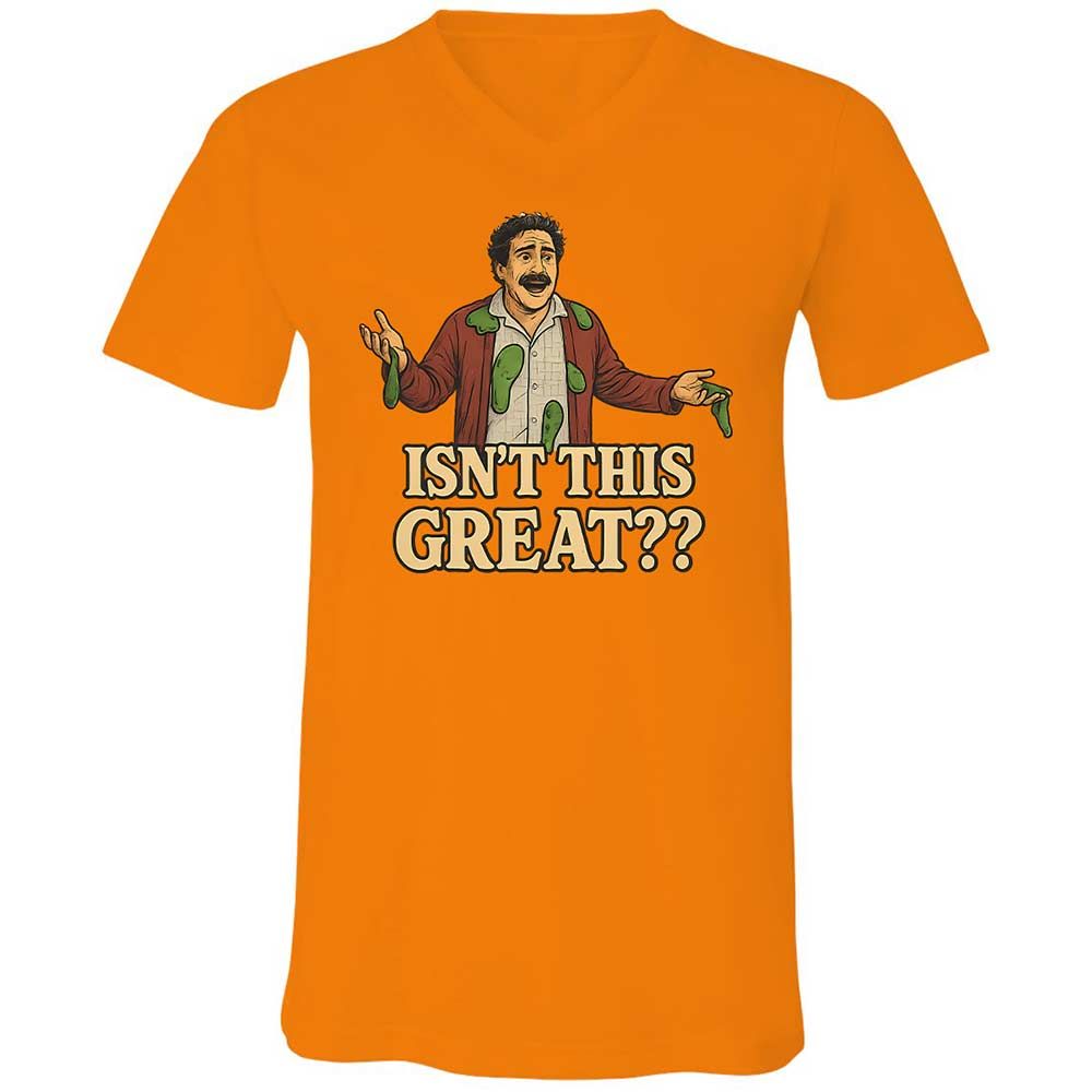 Unisex V-Neck T-Shirt - 4G936J9T - Orange - 7