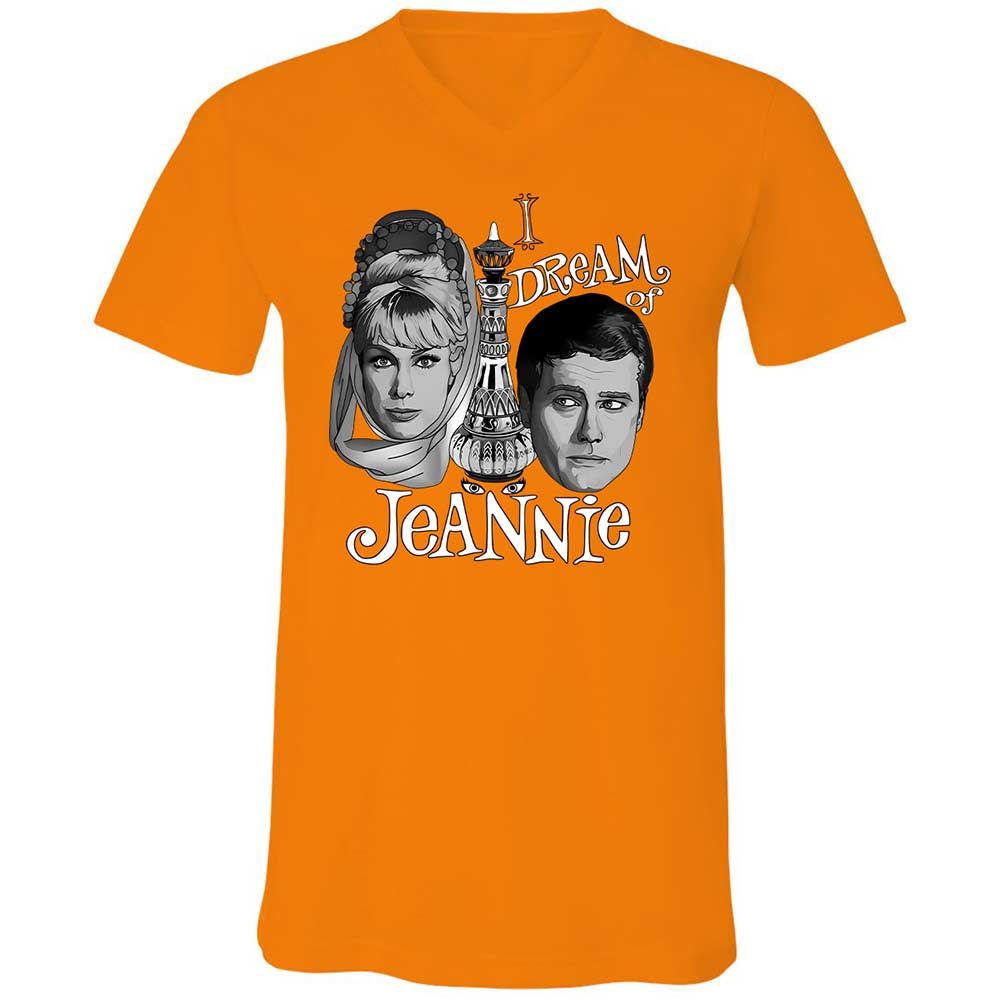 Unisex V-Neck T-Shirt - MGXZH87T - Orange - 7
