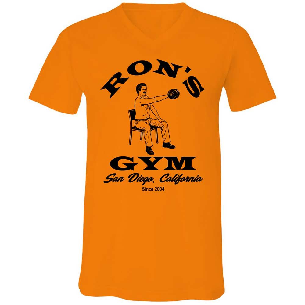 Unisex V-Neck T-Shirt - FQL6P728 - Orange - 7