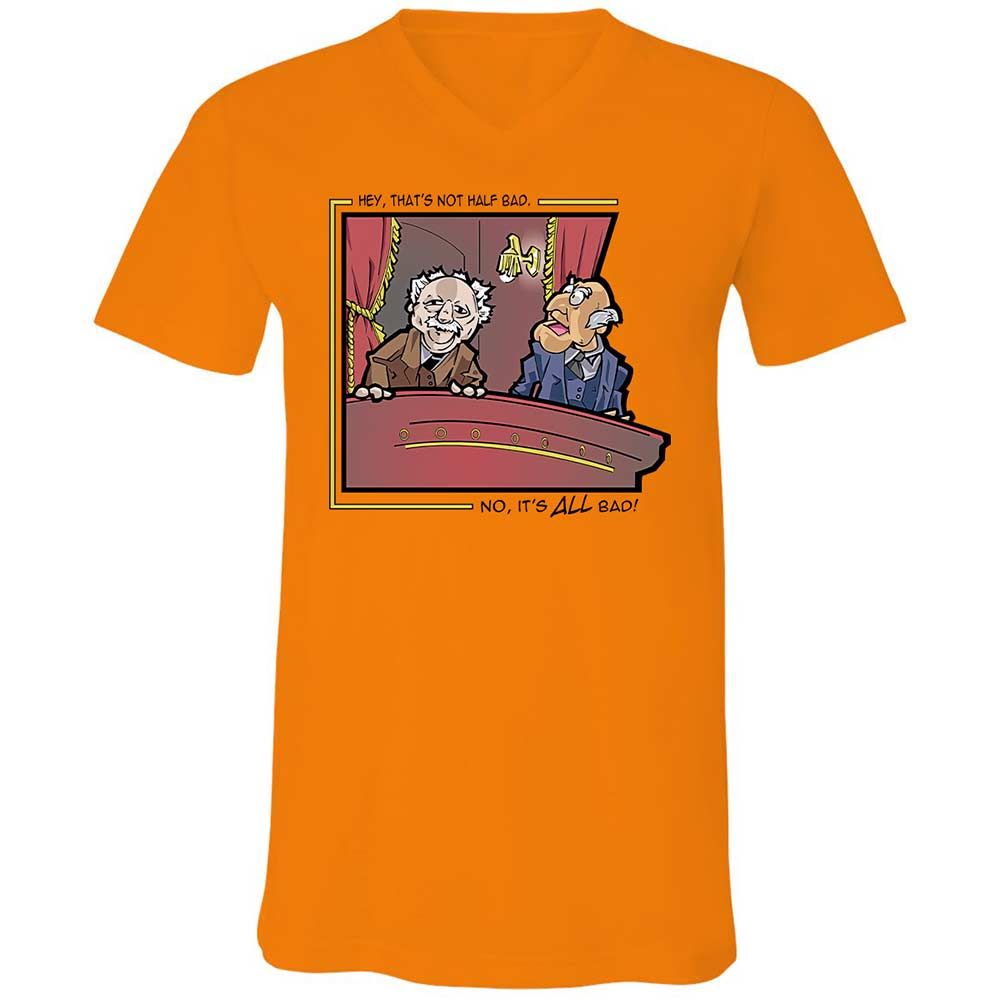 Unisex V-Neck T-Shirt - P8Z5UVAM - Orange - 7