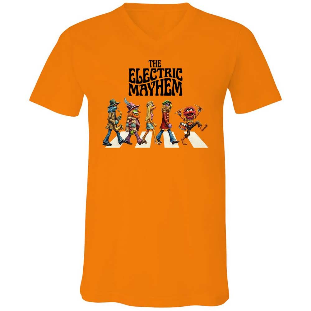 Unisex V-Neck T-Shirt - KLY8ZY8U - Orange - 7