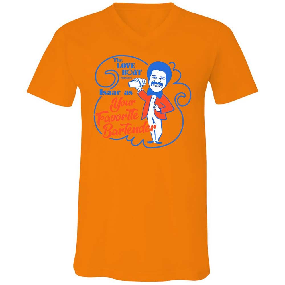 Unisex V-Neck T-Shirt - UEEKNUDB - Orange - 7
