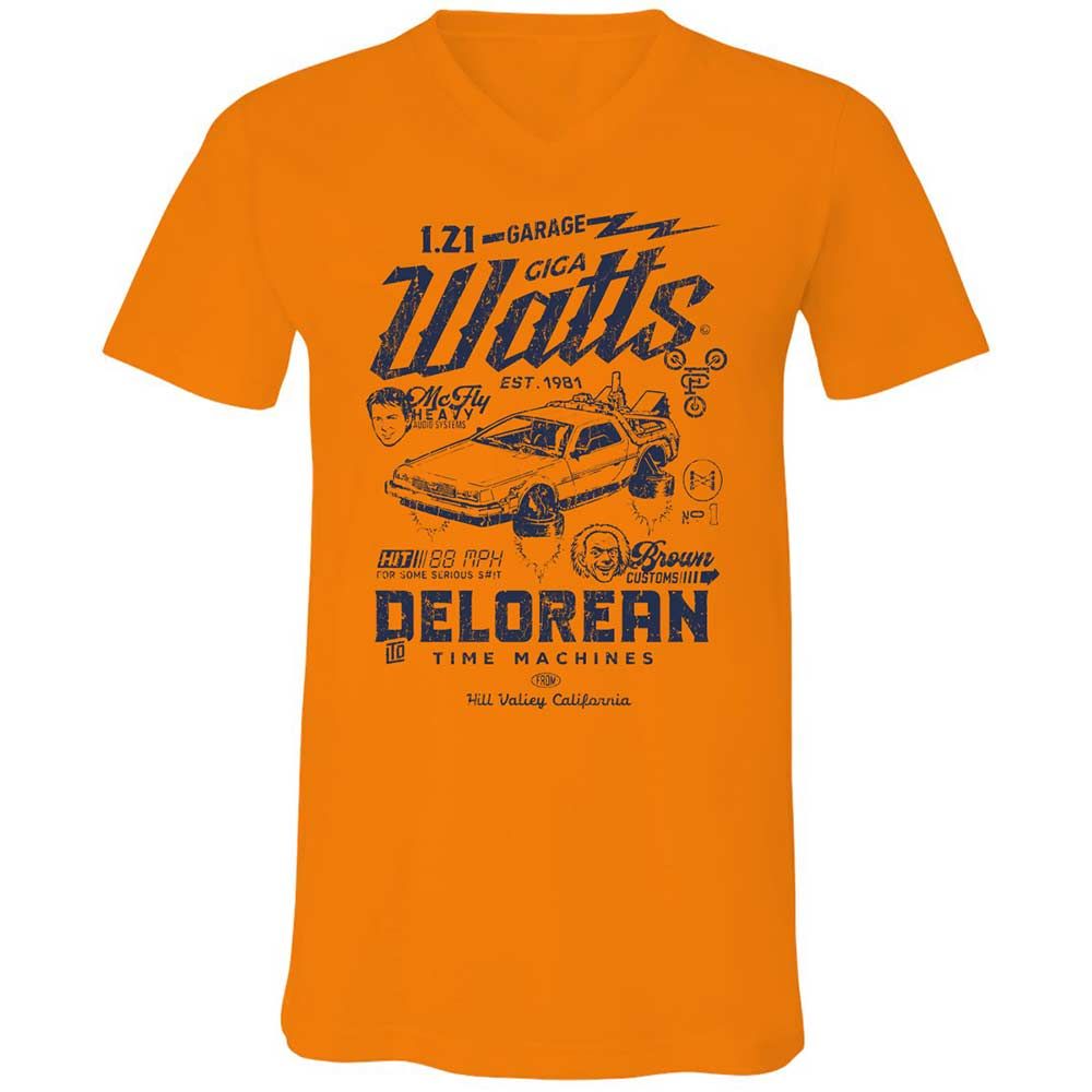 Unisex V-Neck T-Shirt - HMXFGLLE - Orange - 7
