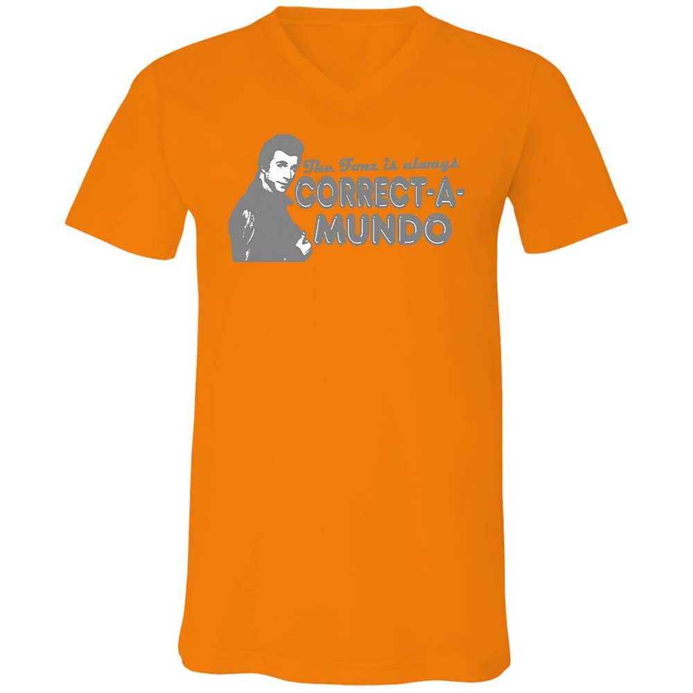 Unisex V-Neck T-Shirt - N1Q8UC2A - Orange - 7