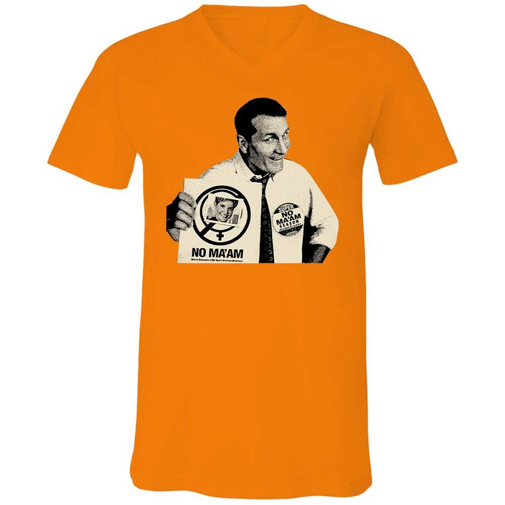 Unisex V-Neck T-Shirt - 8YFSE6ZV - Orange - 7