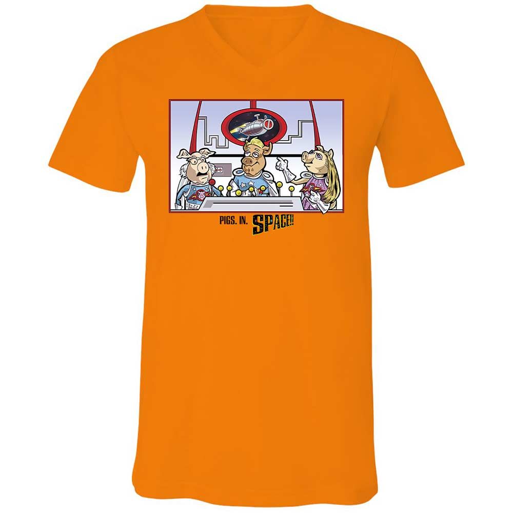 Unisex V-Neck T-Shirt - 1RYZ9RDN - Orange - 7