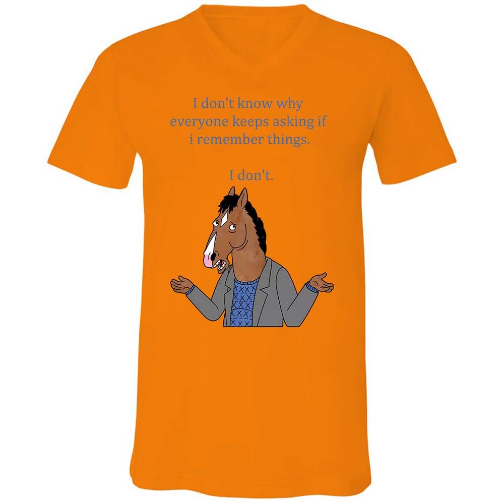 Unisex V-Neck T-Shirt - KKM5A3EK - Orange - 7