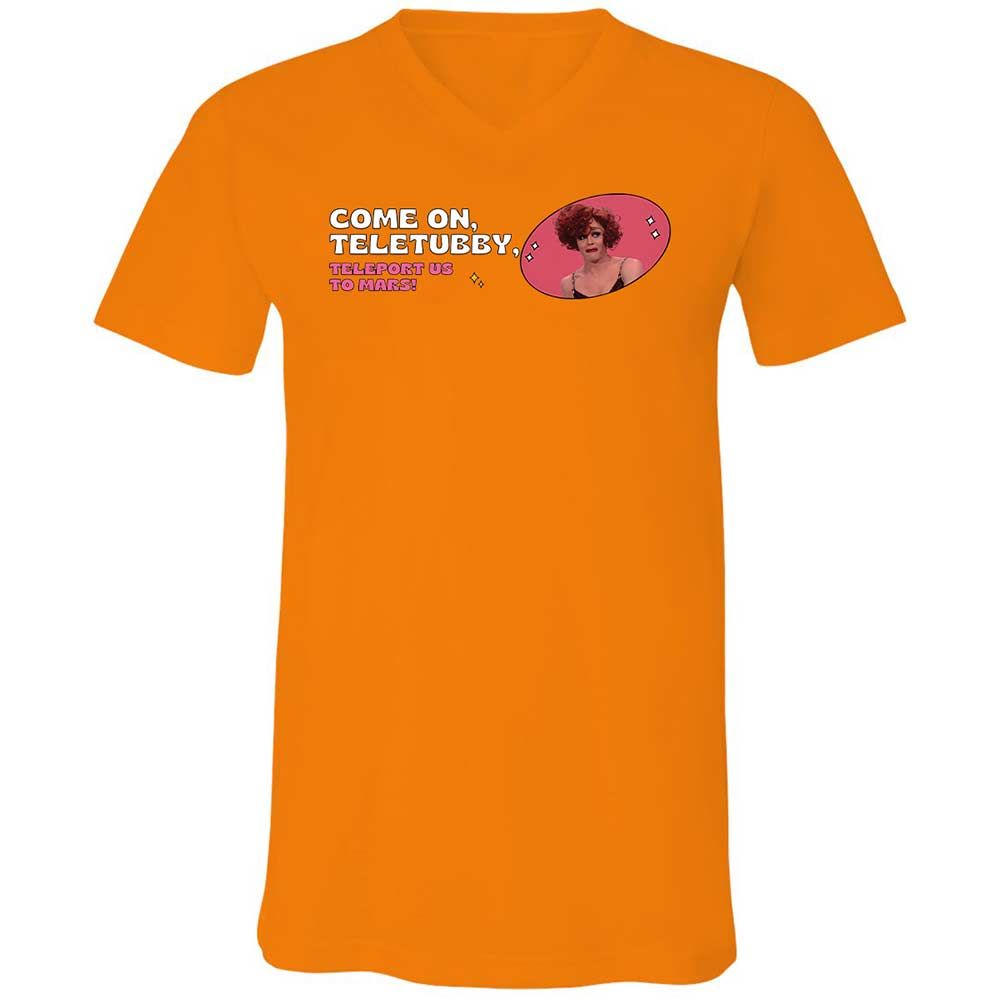 Unisex V-Neck T-Shirt - EJ596PX6 - Orange - 7