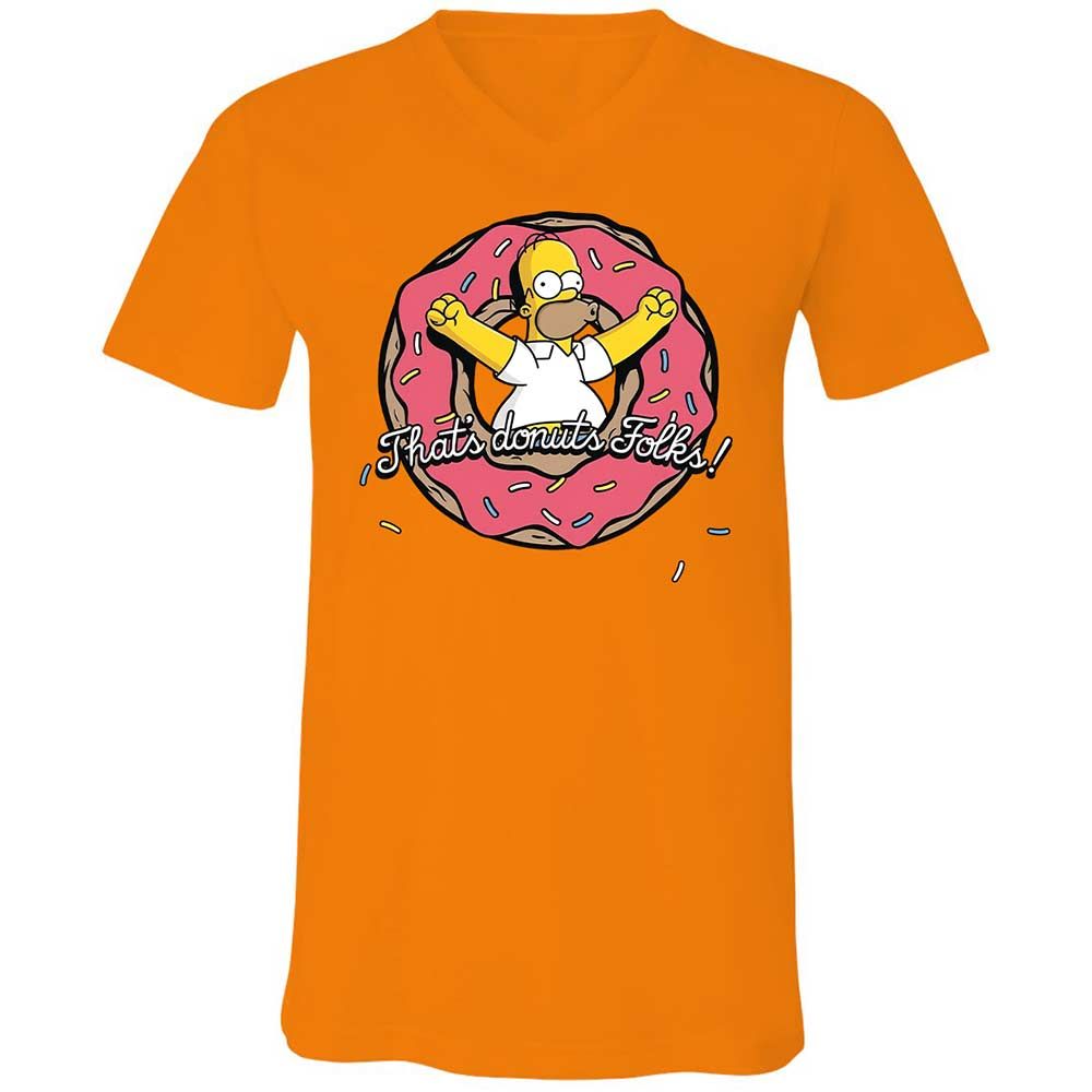 Unisex V-Neck T-Shirt - MPKF3T8D - Orange - 7