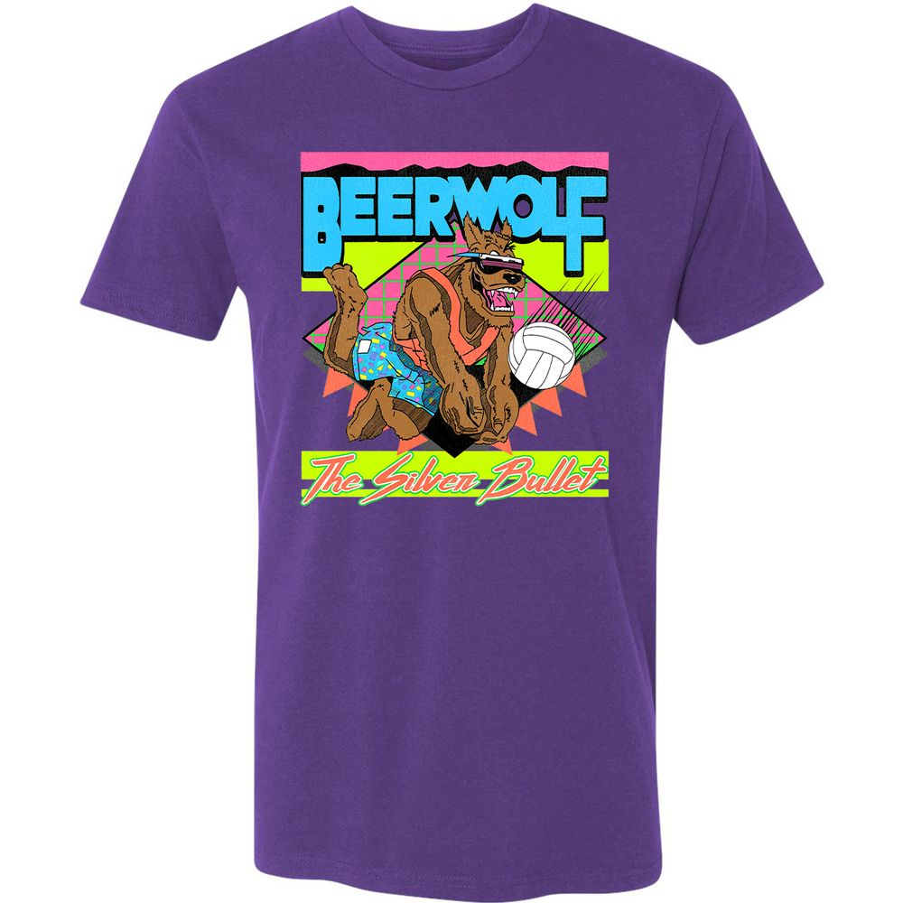 Retro Beach Wolf - Purple Rush - 7
