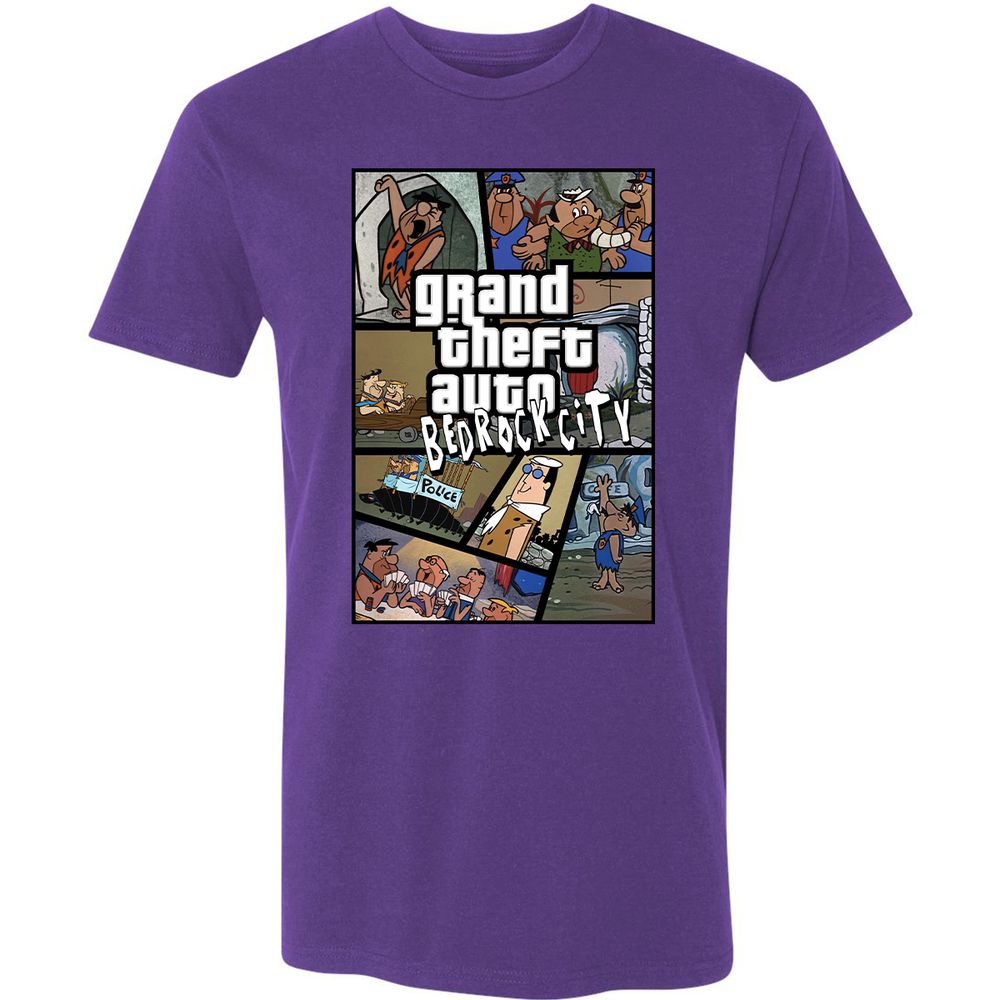 Premium Unisex T-Shirt - Black - Purple Rush - 7