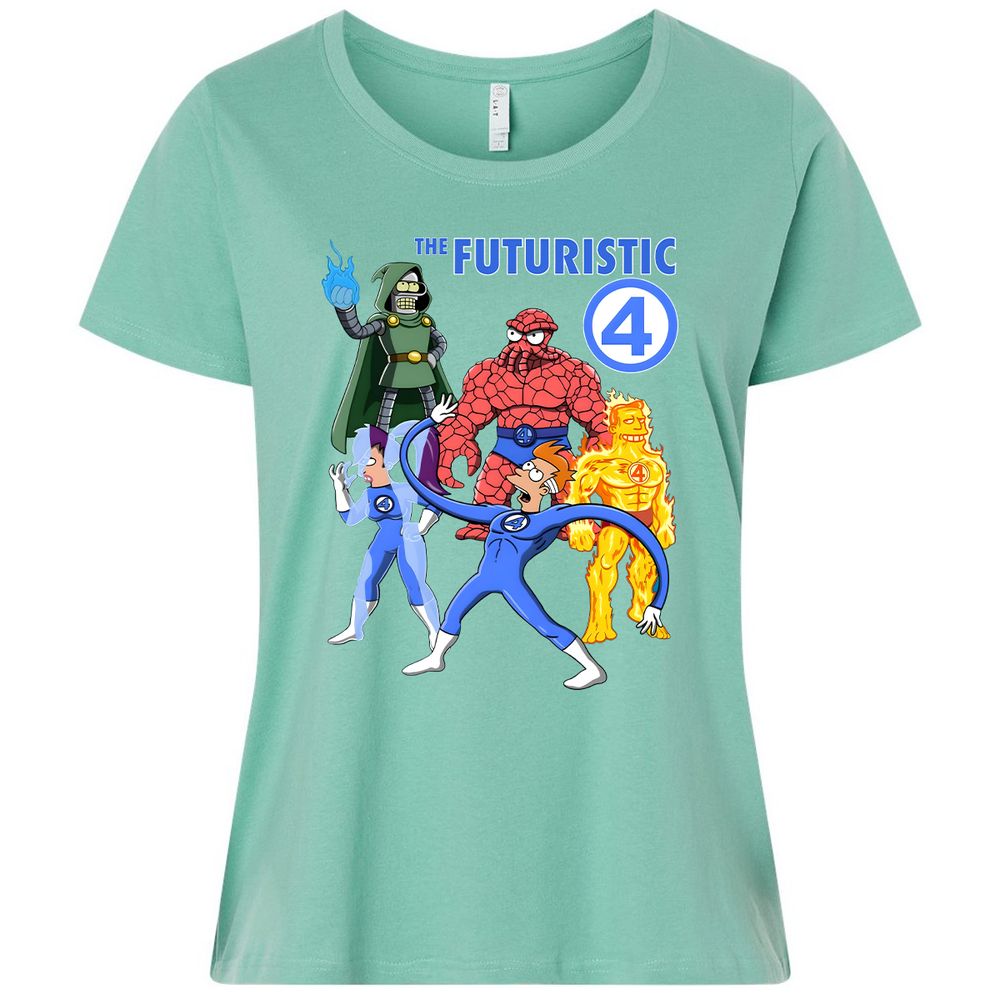 Ladies Curvy Jersey - QGUVMB67 - Saltwater - 7