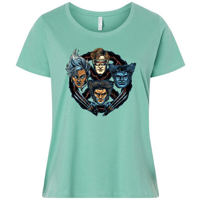 Ladies Curvy Jersey - 36ZT54XK - Saltwater - 7