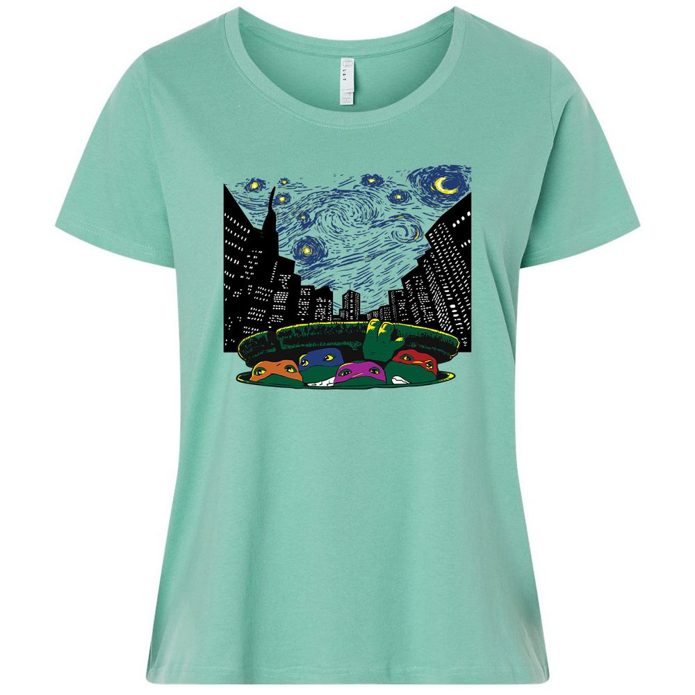 Ladies Curvy Jersey - VW5NBMQ7 - Saltwater - 7