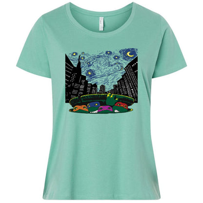 Ladies Curvy Jersey - VW5NBMQ7 - Saltwater - 7