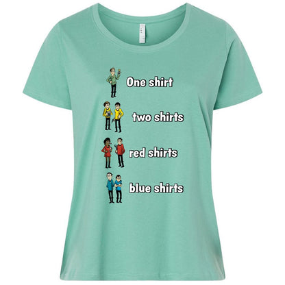 Ladies Curvy Jersey - VAUFHQ7T - Saltwater - 7