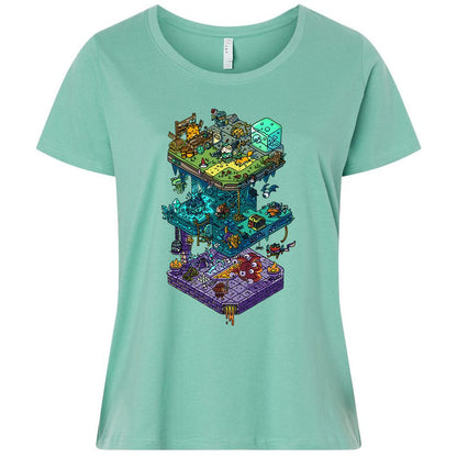 Ladies Curvy Jersey - AAHEV4QY - Saltwater - 7