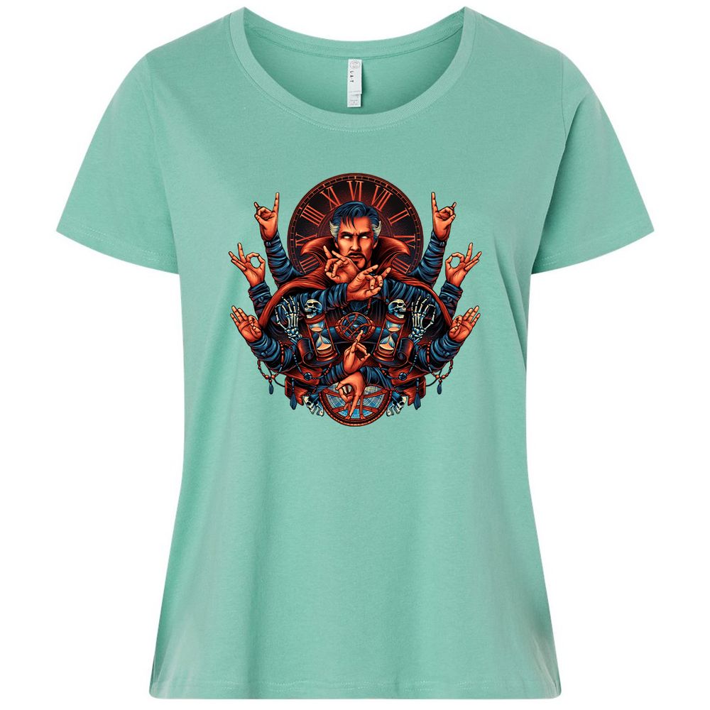 Ladies Curvy Jersey - ABQJ4VFD - Saltwater - 7