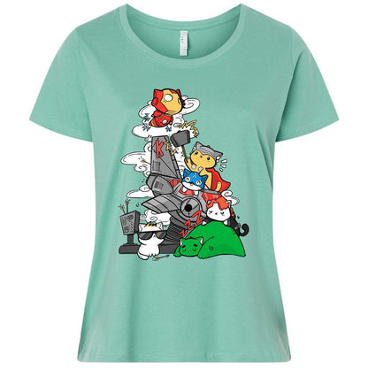 Ladies Curvy Jersey - PY578XQG - Saltwater - 7