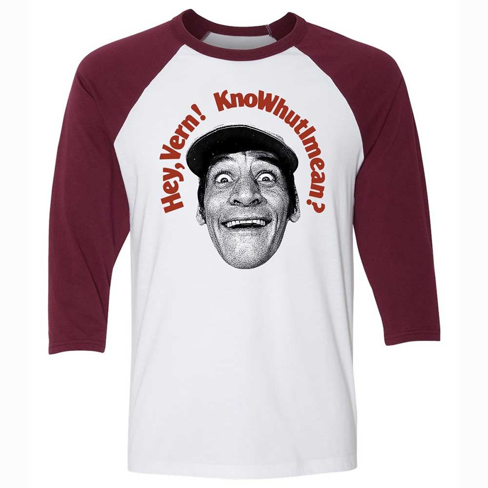 Unisex 3/4 Baseball Tee - XXH5D2YU - White/Maroon - 7