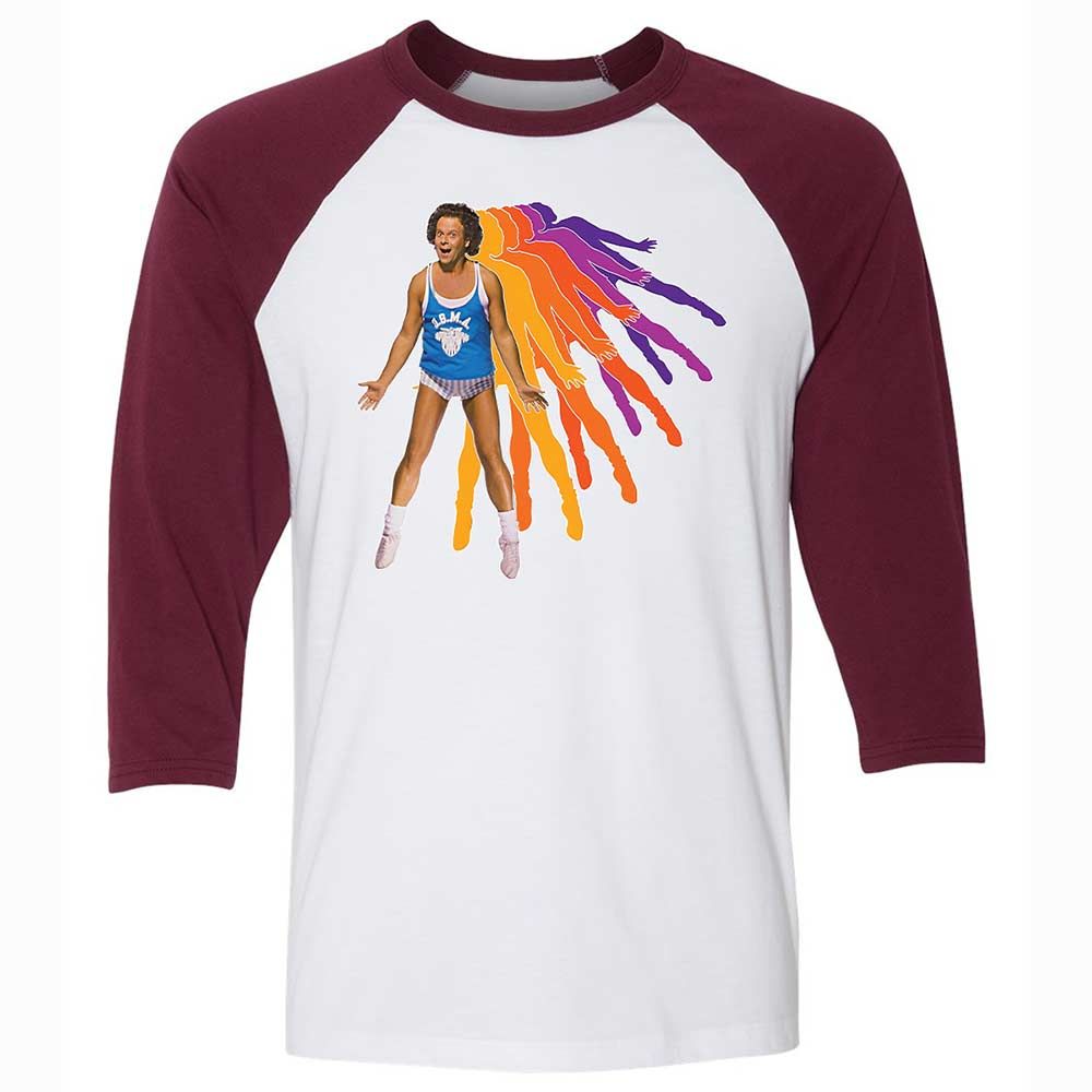 Unisex 3/4 Baseball Tee - B1GVLMZQ - White/Maroon - 7