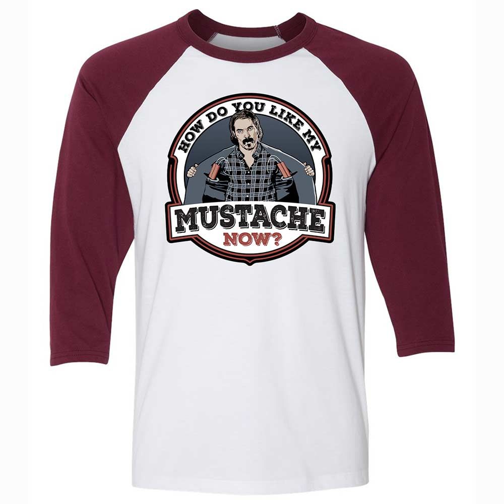 Unisex 3/4 Baseball Tee - S993526Q - White/Maroon - 7
