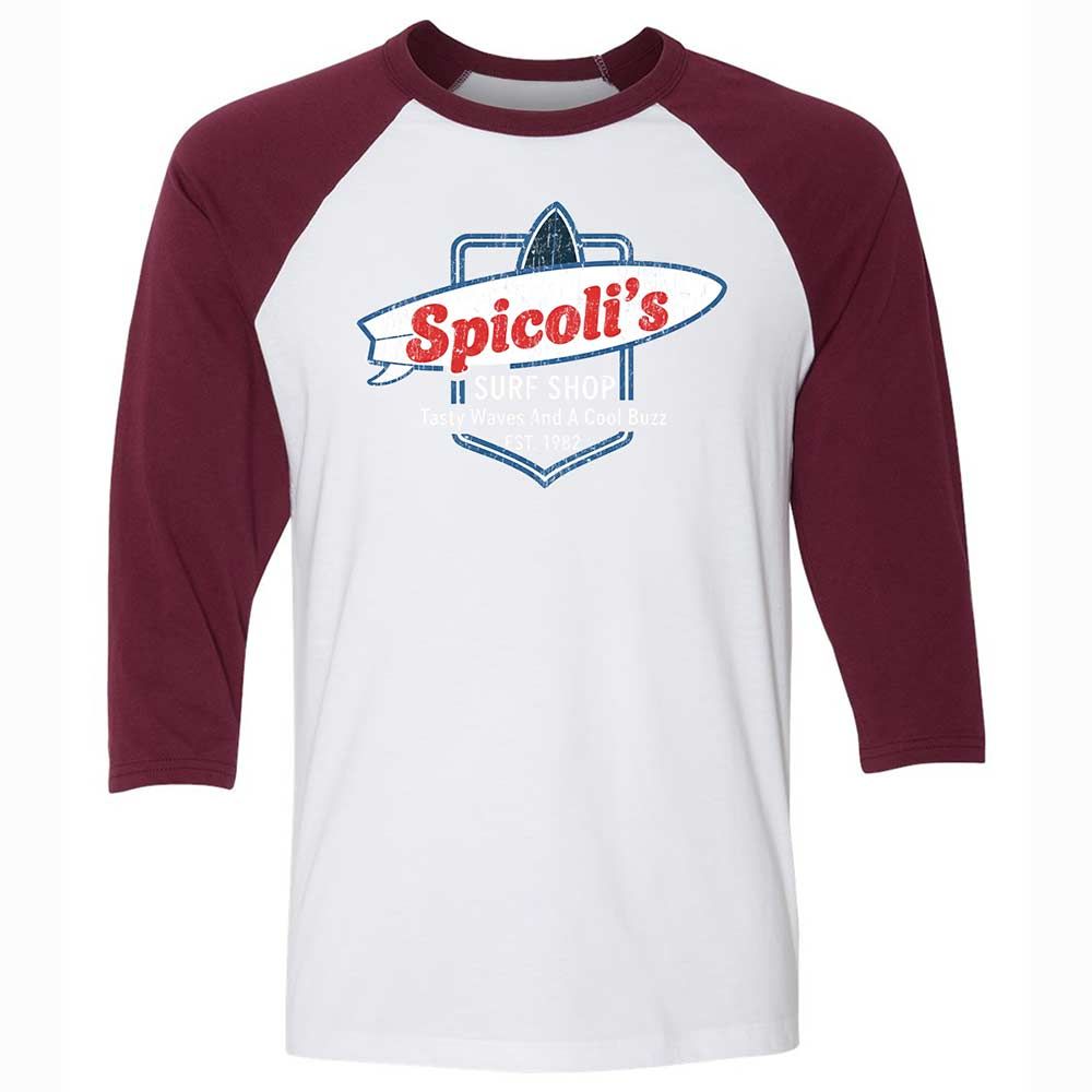 Unisex 3/4 Baseball Tee - SKS4PZQK - White/Maroon - 7