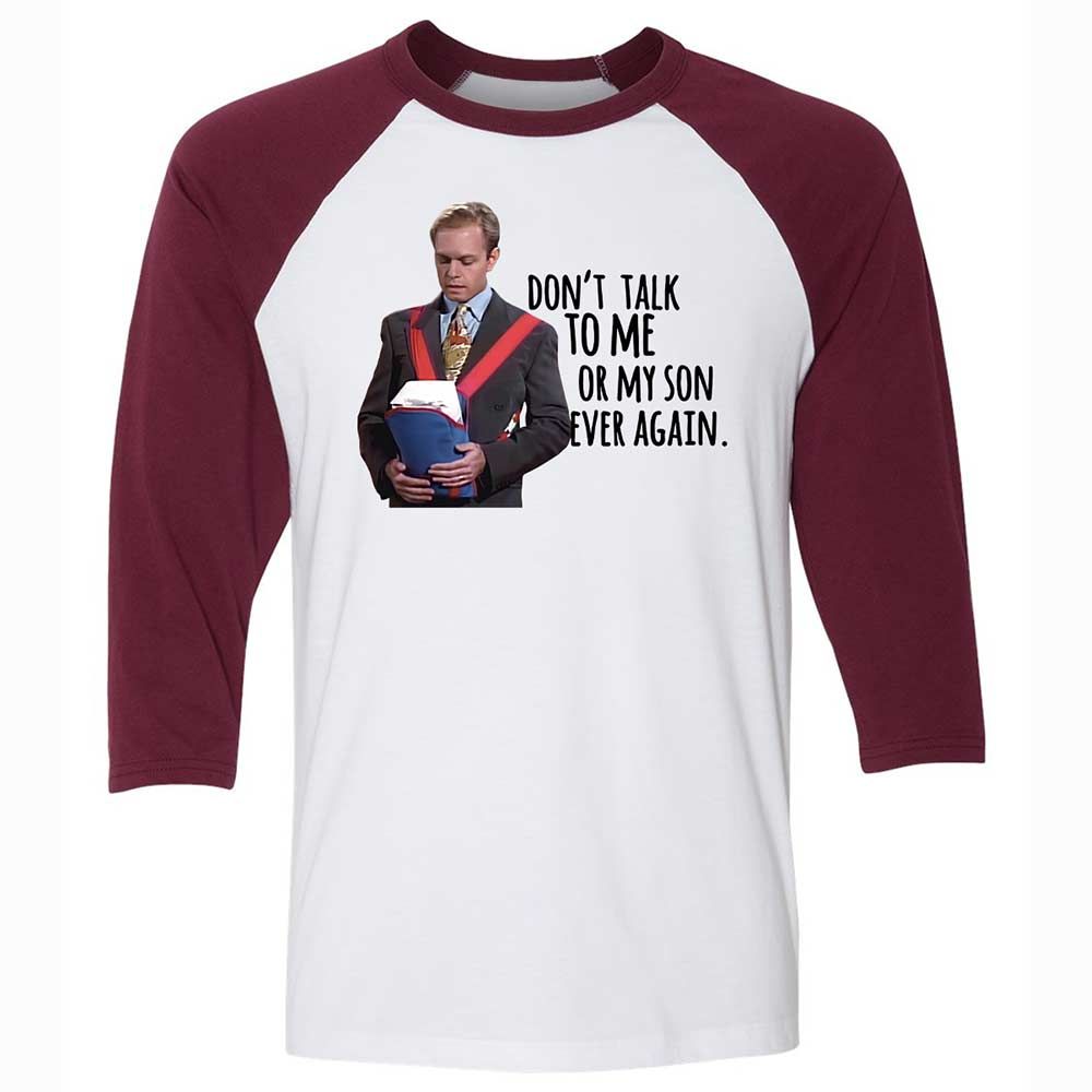 Unisex 3/4 Baseball Tee - XN9EZ3VE - White/Maroon - 7