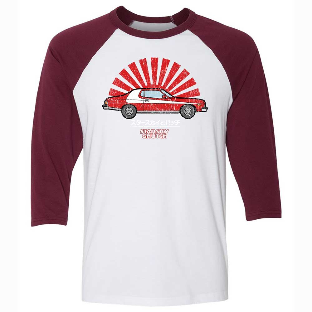 Unisex 3/4 Baseball Tee - GUUYLYTQ - White/Maroon - 7