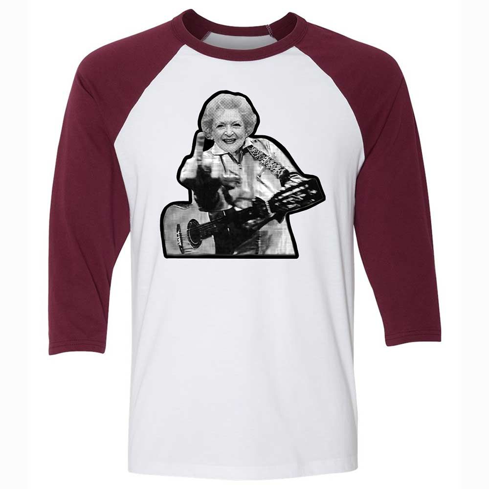 Unisex 3/4 Baseball Tee - X2KGB8AZ - White/Maroon - 7