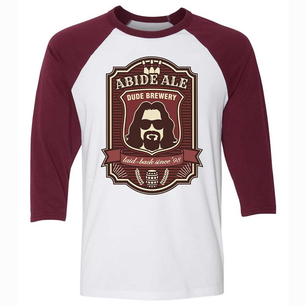 Unisex 3/4 Baseball Tee - P42ZMQ5L - White/Maroon - 7