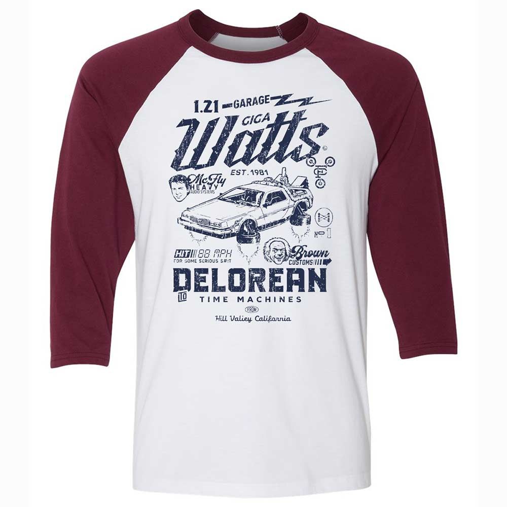 Unisex 3/4 Baseball Tee - ZZHL6CL8 - White/Maroon - 7
