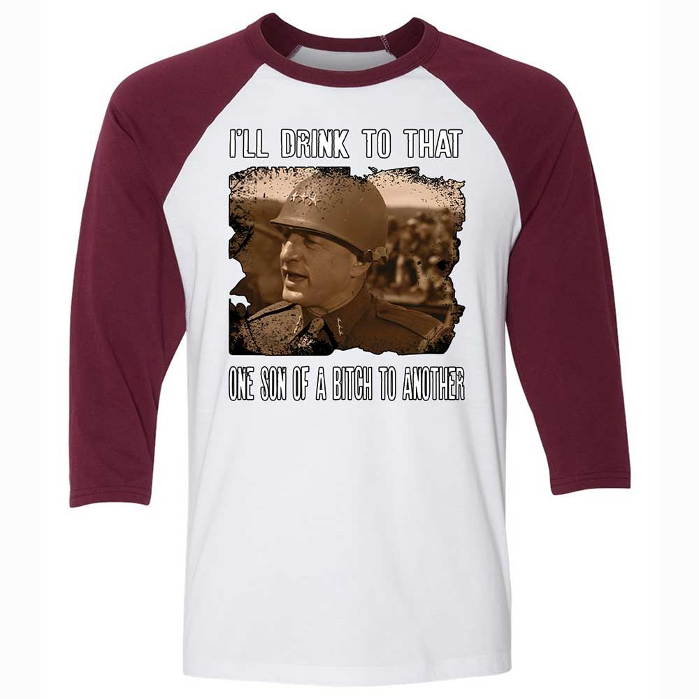 Unisex 3/4 Baseball Tee - N9WQAD78 - White/Maroon - 7
