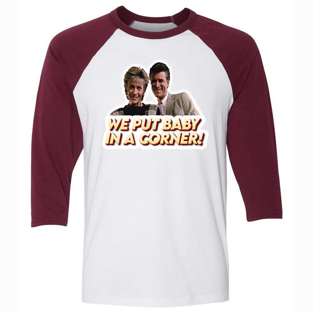 Unisex 3/4 Baseball Tee - Q5UBXTPM - White/Maroon - 7