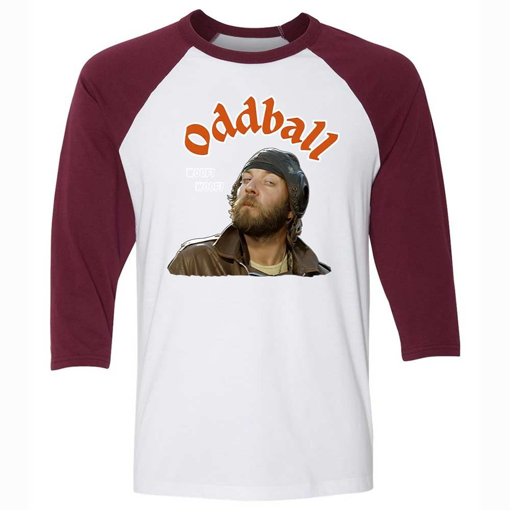 Unisex 3/4 Baseball Tee - 522YDU4W - White/Maroon - 7