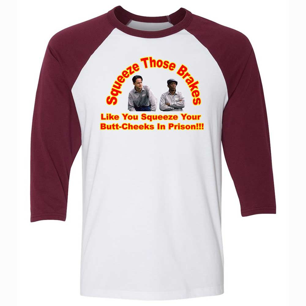 Unisex 3/4 Baseball Tee - L51KWDWG - White/Maroon - 7