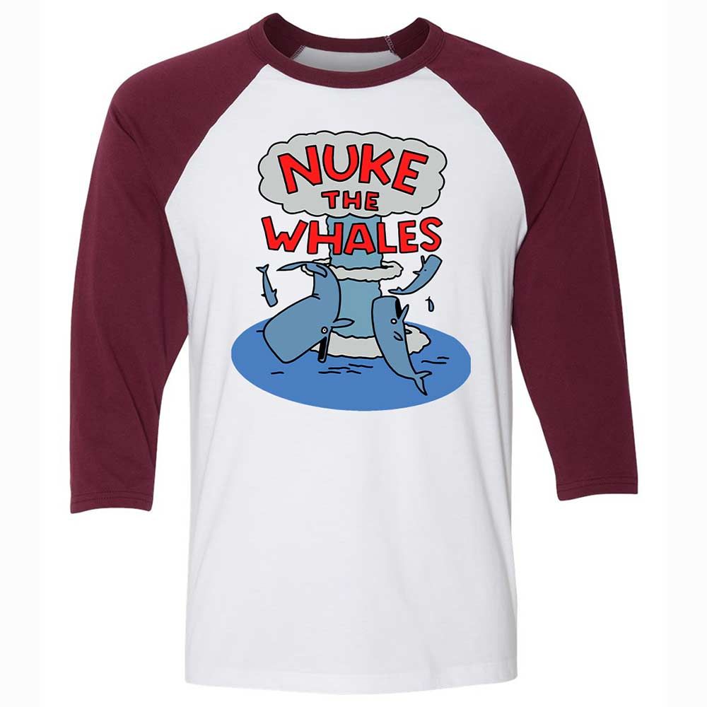 Nuke the Whales - White/Maroon - 7