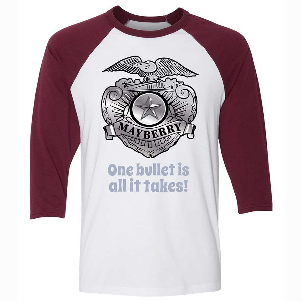 Unisex 3/4 Baseball Tee - 5TZJB6SZ - White/Maroon - 7