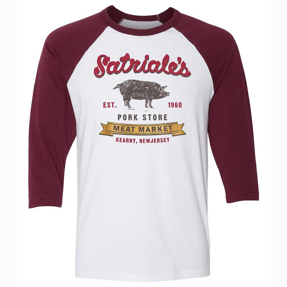 Unisex 3/4 Baseball Tee - 242BSELZ - White/Maroon - 7