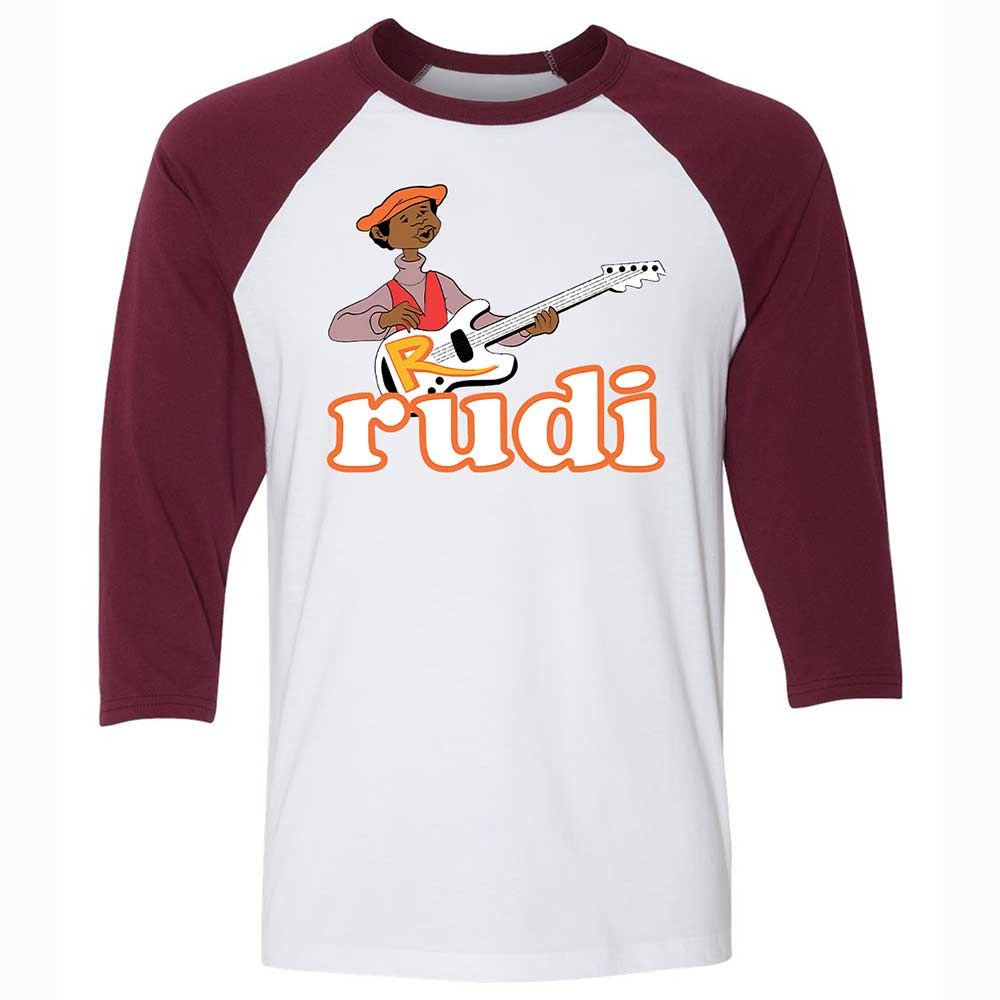 Unisex 3/4 Baseball Tee - VBP5SVSS - White/Maroon - 7