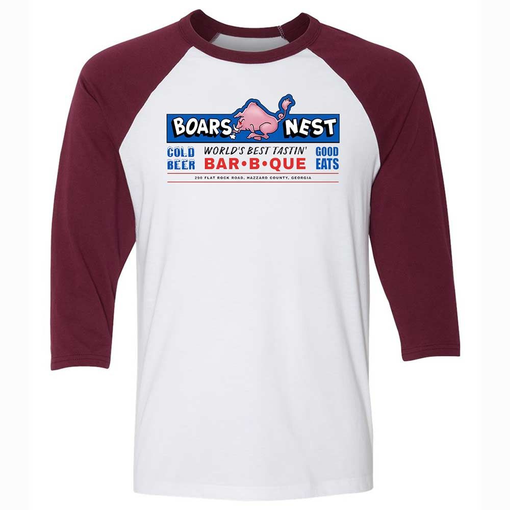 The Boars Nest - White/Maroon - 7