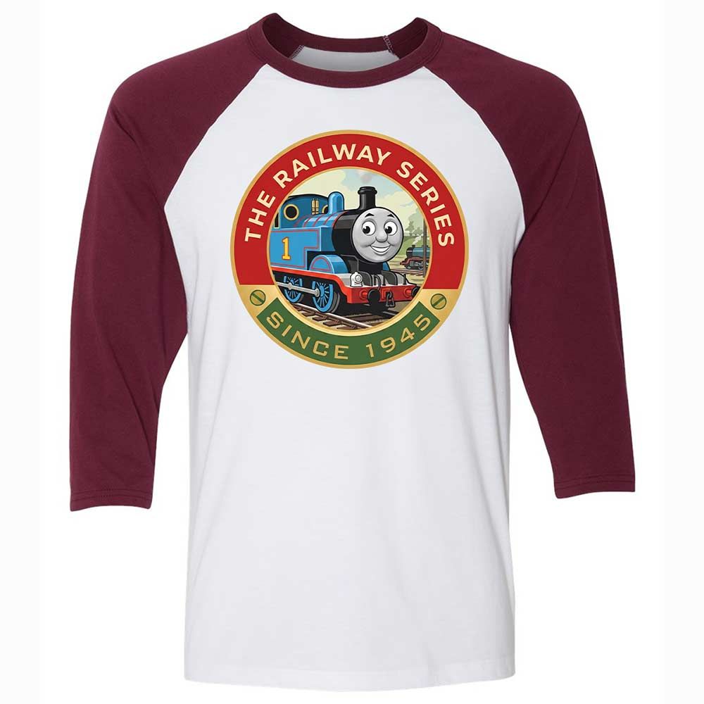 Unisex 3/4 Baseball Tee - U3GB6HL3 - White/Maroon - 7